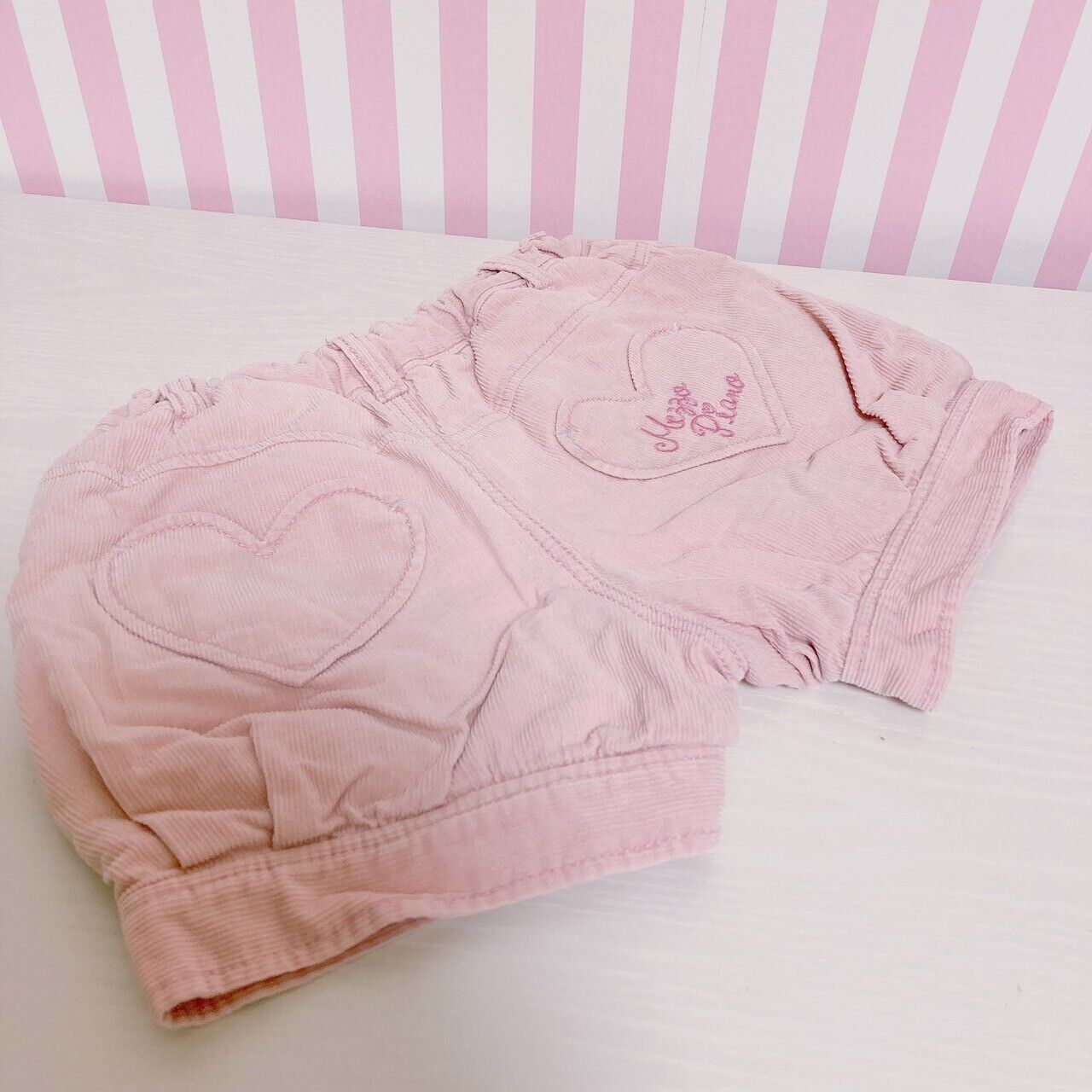 Mezzo Piano Shorts Pants 120 Size Heart Fluffy Pink Kids Kawaii Cute Rare