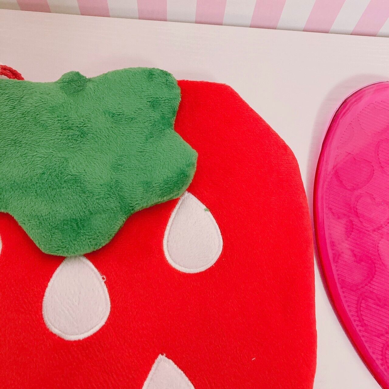 Strawberry Hot Water Bottle Cover Red Pink Flower Kawaii Cute Rare