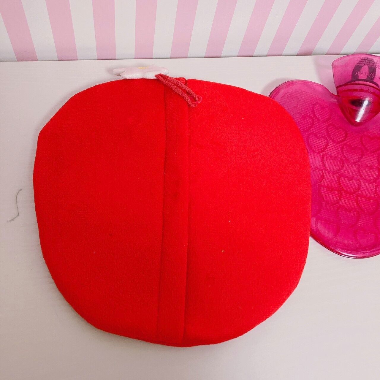 Strawberry Hot Water Bottle Cover Red Pink Flower Kawaii Cute Rare