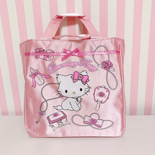 Sanrio Charmmy Charmy Kitty Tote Bag New Pink Ribbon Makeup Kawaii Character