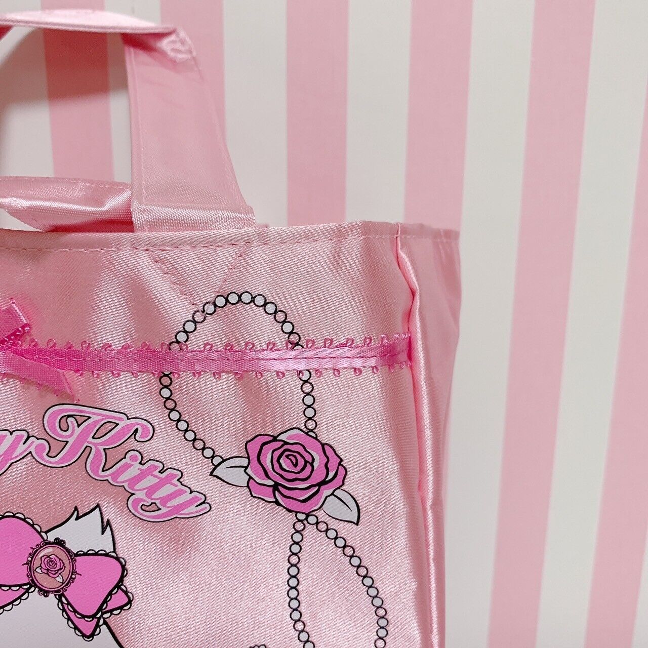 Sanrio Charmmy Charmy Kitty Tote Bag New Pink Ribbon Makeup Kawaii Character