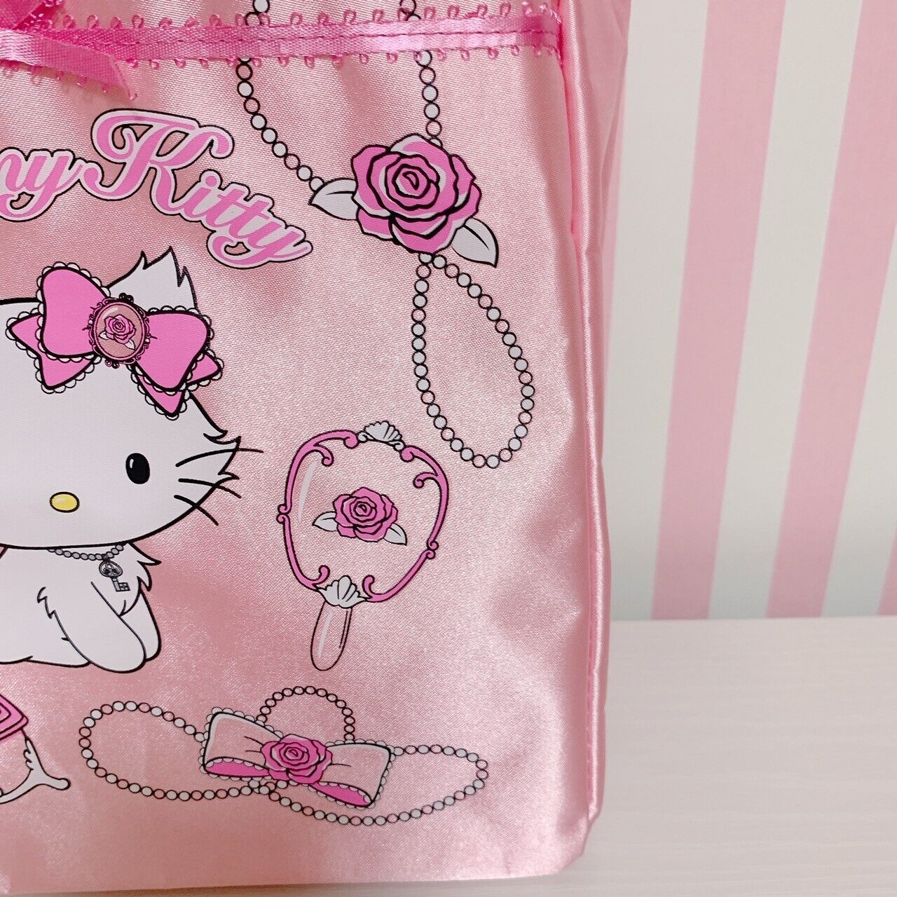 Sanrio Charmmy Charmy Kitty Tote Bag New Pink Ribbon Makeup Kawaii Character