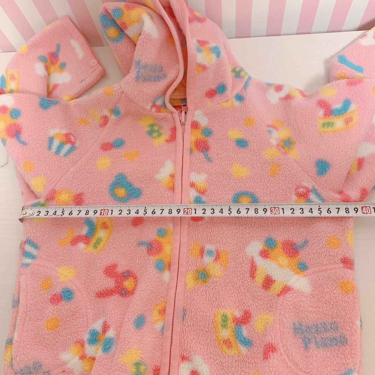 Mezzo Piano Hoodie 100 Size Pink Cake Candy Bear Rabbit Patterned Kids Kawaii