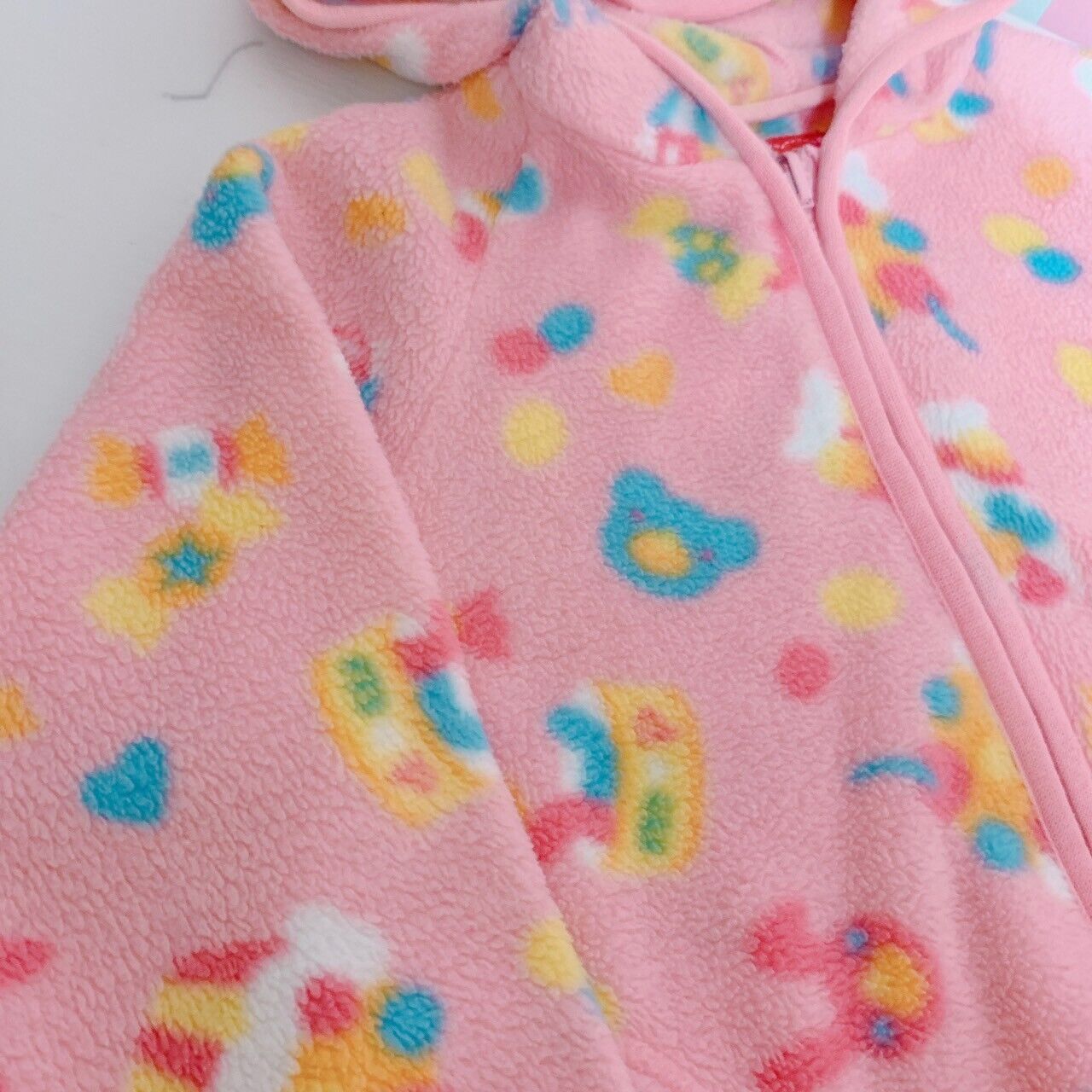 Mezzo Piano Hoodie 100 Size Pink Cake Candy Bear Rabbit Patterned Kids Kawaii