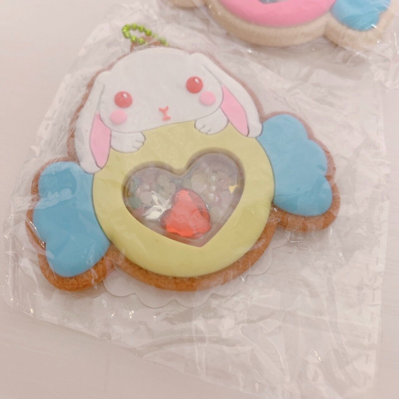 Poteusa Loppy Keyring 4 Set Icing Cookie Heart Lop Eared Rabbit Brown White Blue