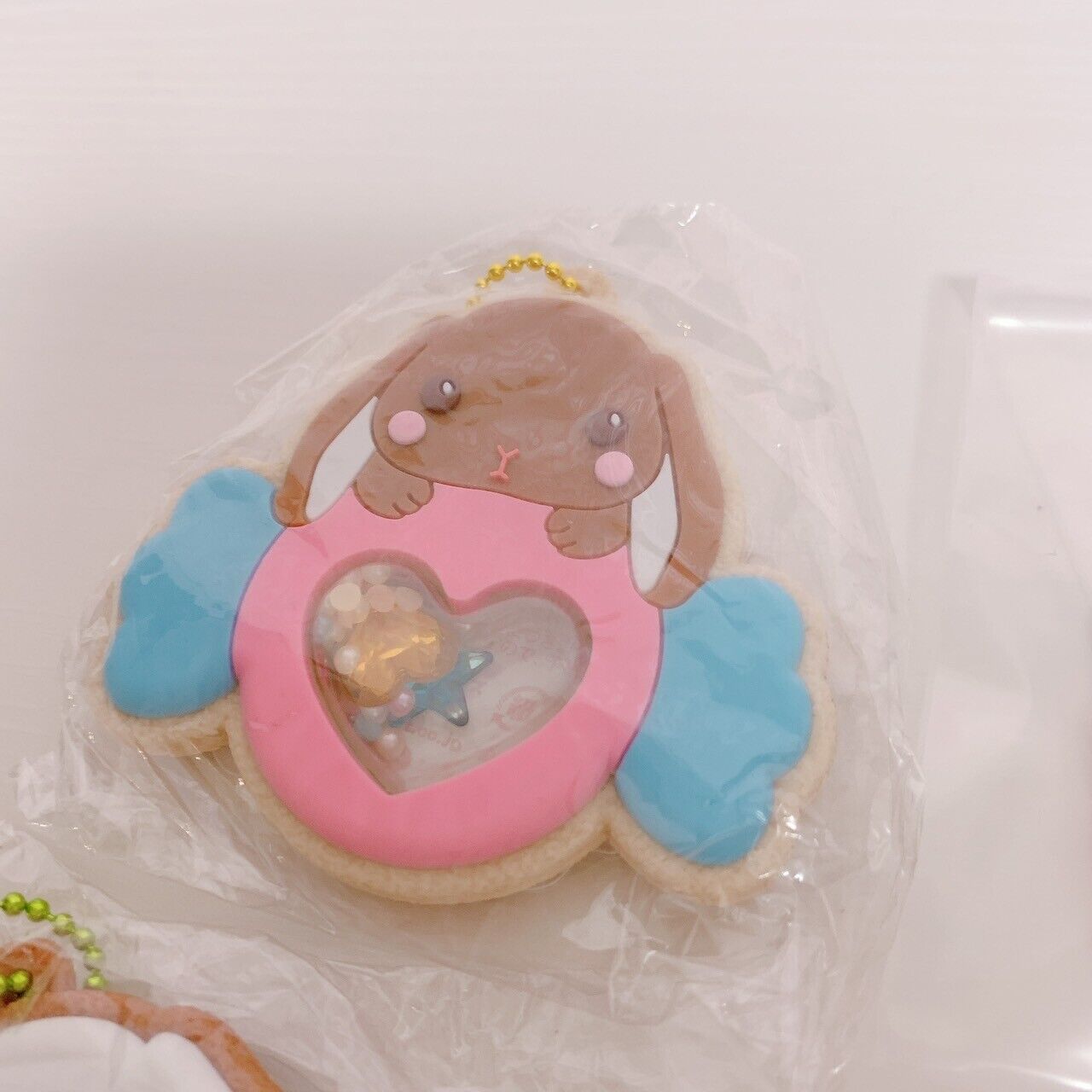 Poteusa Loppy Keyring 4 Set Icing Cookie Heart Lop Eared Rabbit Brown White Blue