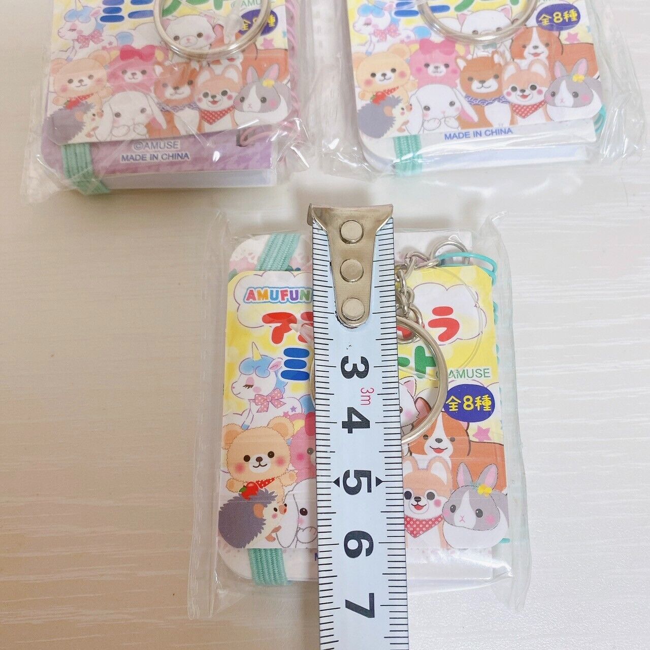 Poteusa Loppy Mini Note Set 3 Notepad Memo Lop Eared Rabbit Keyring Kawaii Rare