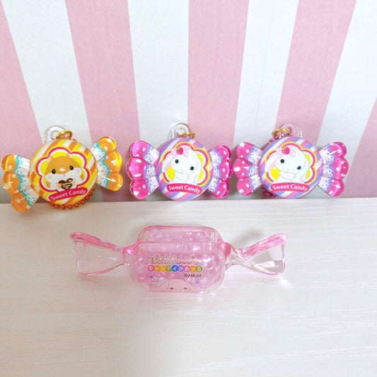 Poteusa Loppy Keyring Fragrance Ball Set 4 Candy Pink Orange Lop Eared Rabbit