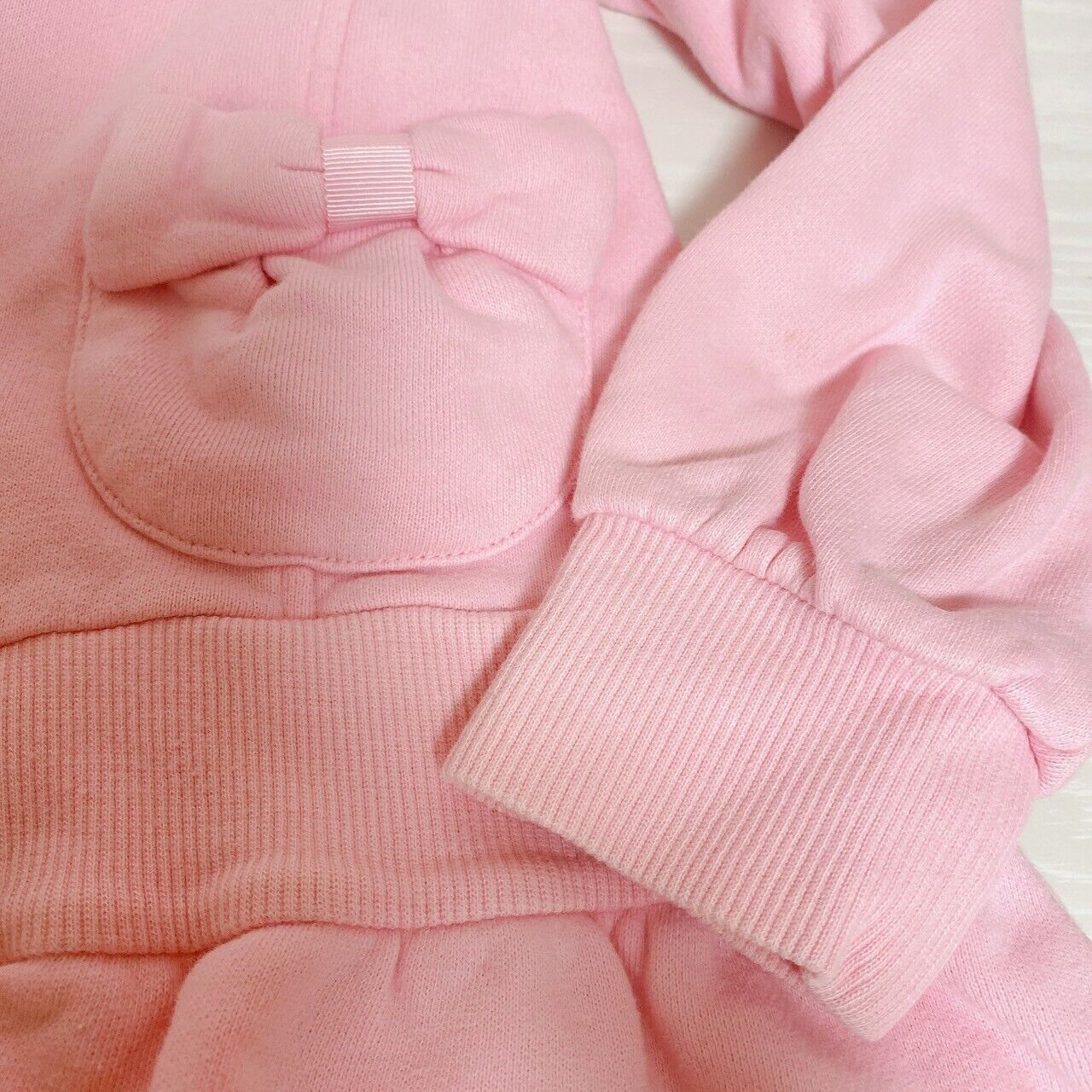 Mezzo Piano Hoodie Pink Size 110cm Ribbon Ballet Pocket Frill Clothing Kawaii