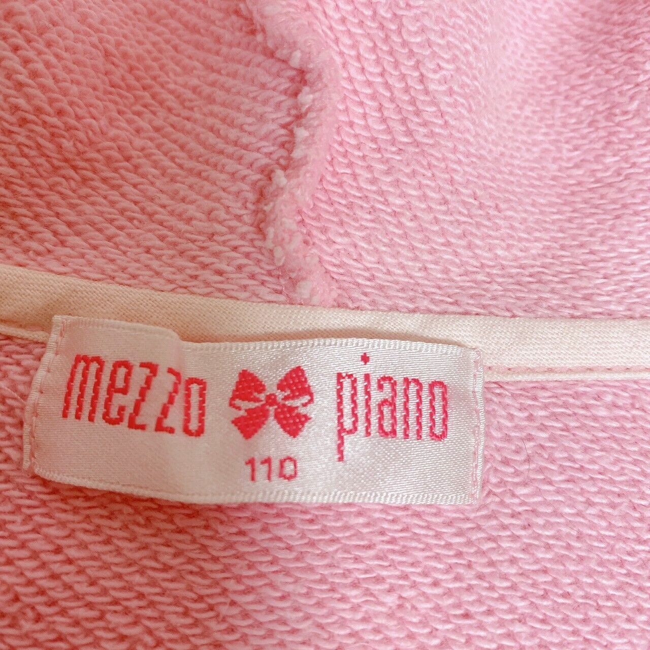 Mezzo Piano Hoodie Pink Size 110cm Ribbon Ballet Pocket Frill Clothing Kawaii