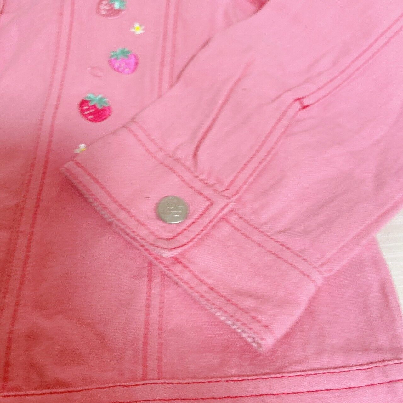 Mezzo Piano Jacket Strawberry Pink 130 Lace Collar Gingham Check Kawaii Rare