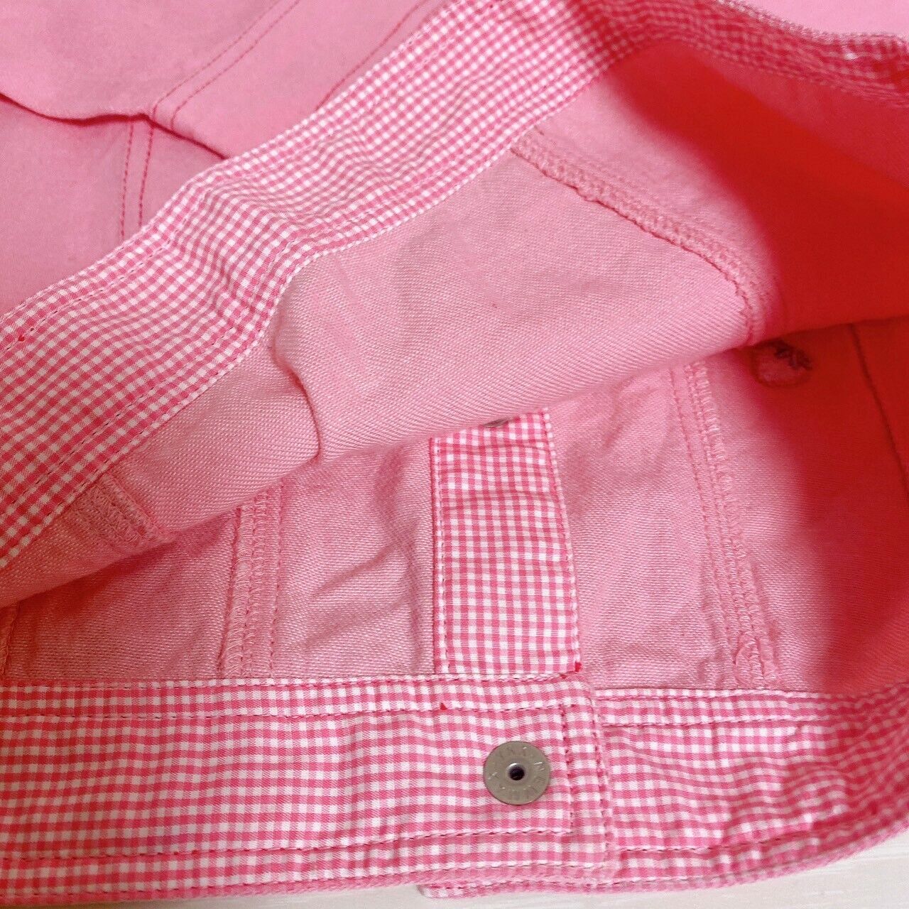 Mezzo Piano Jacket Strawberry Pink 130 Lace Collar Gingham Check Kawaii Rare