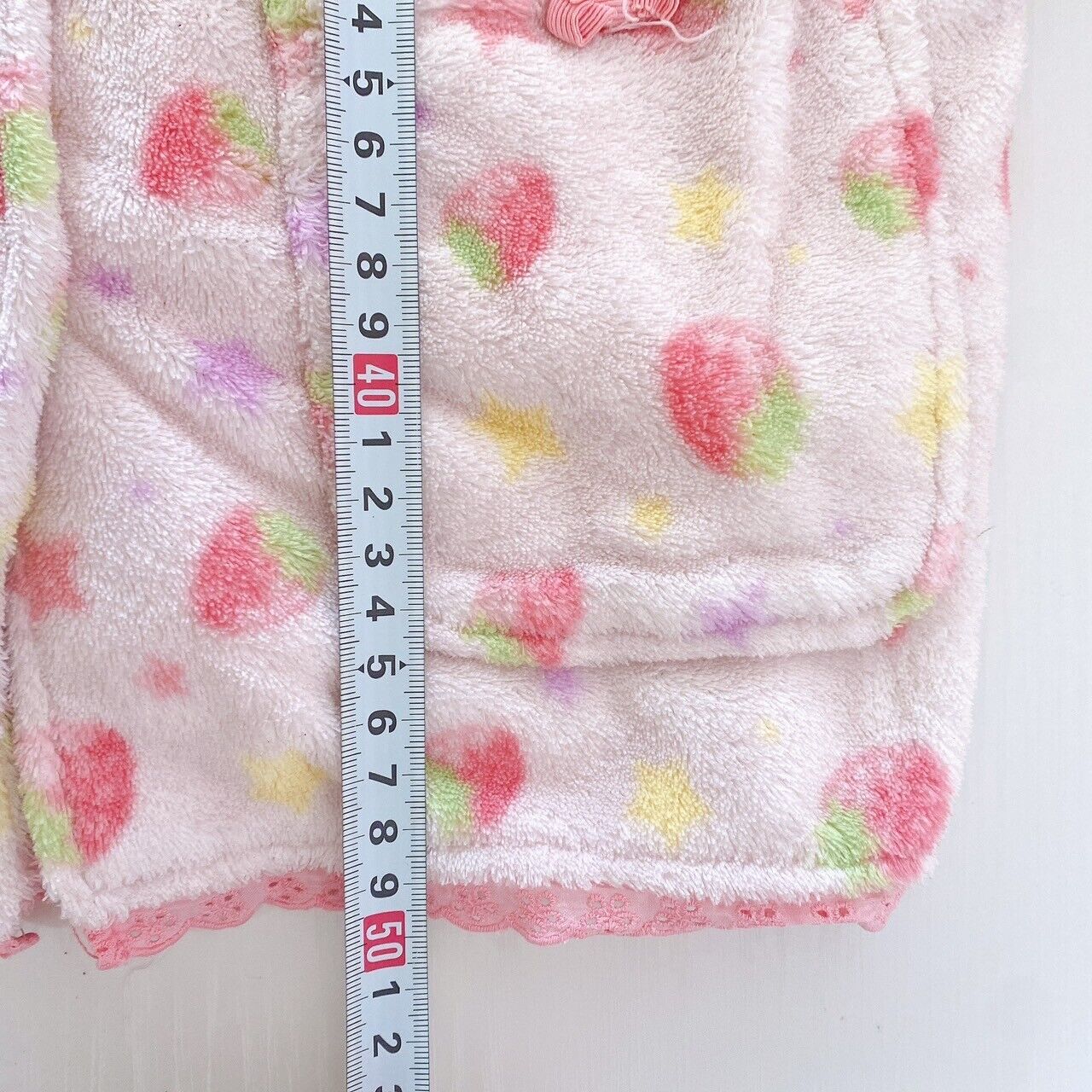 Mother Garden Pajamas 120 Fleece Strawberry Long Sleeve Fluffy Pink Frill Kawaii