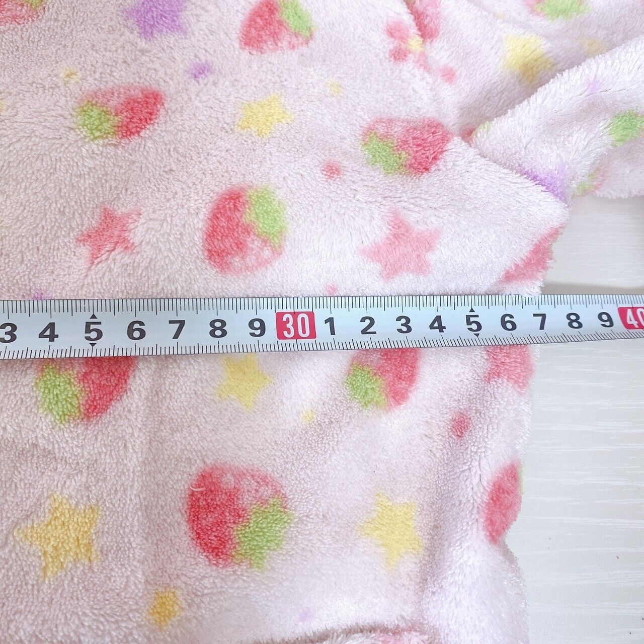 Mother Garden Pajamas 120 Fleece Strawberry Long Sleeve Fluffy Pink Frill Kawaii