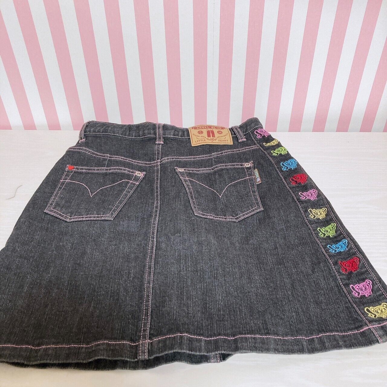 Angel Blue Denim Skirt Black 150 Size Colorful Nakamura Kun Pink Kawaii Rare