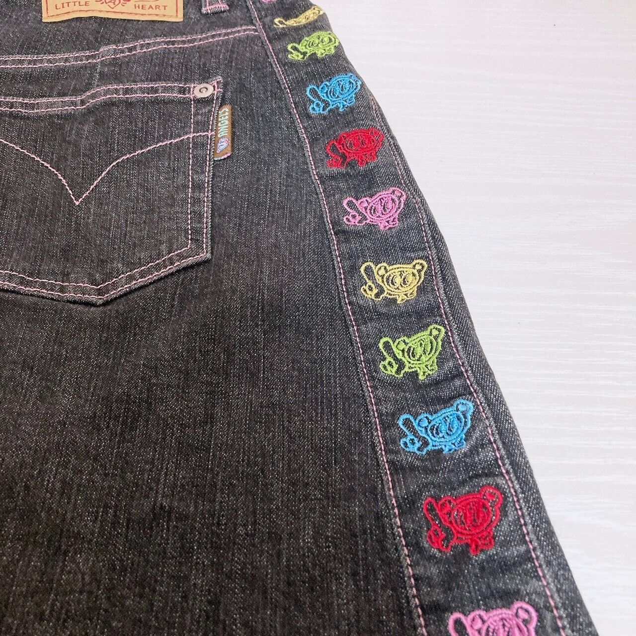 Angel Blue Denim Skirt Black 150 Size Colorful Nakamura Kun Pink Kawaii Rare