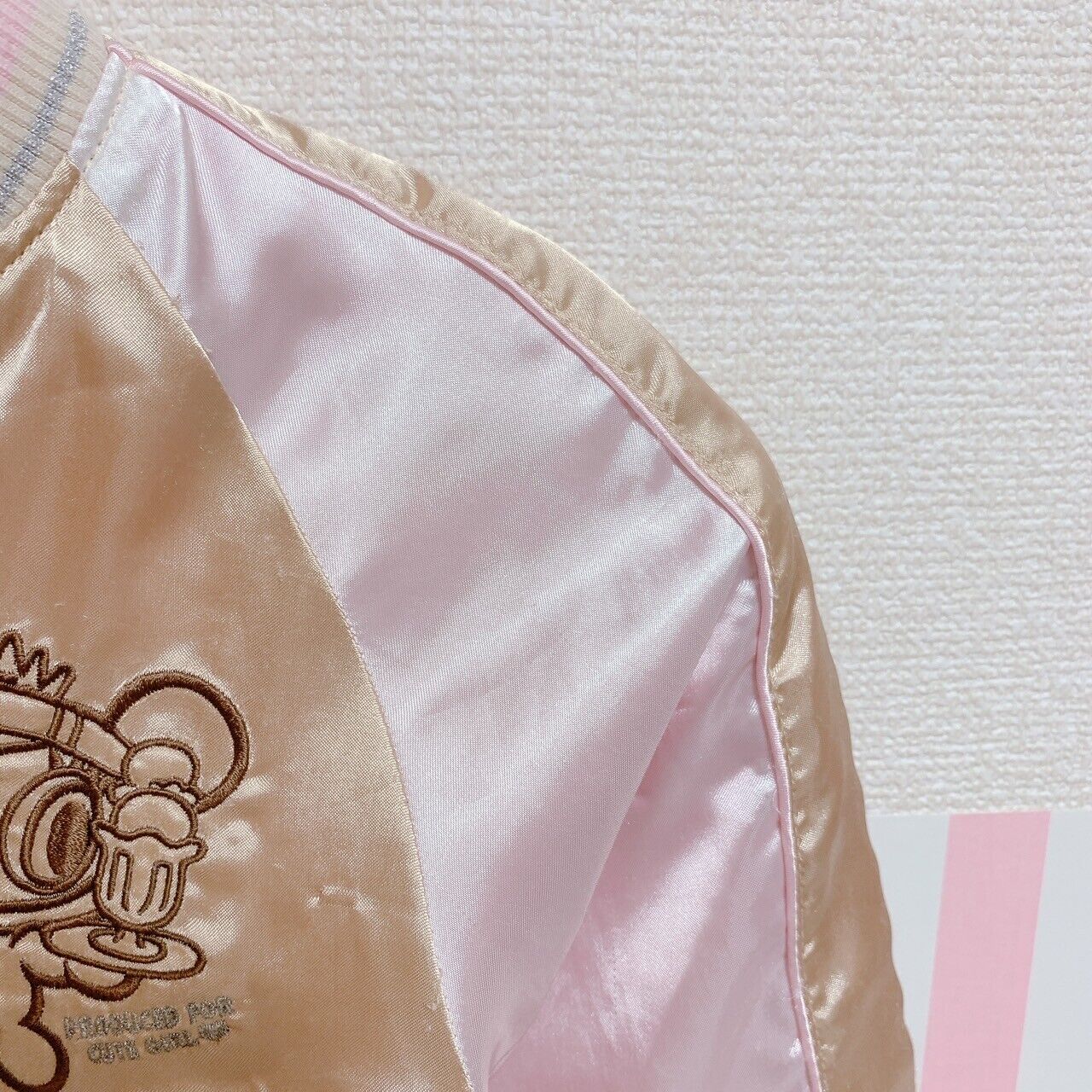 Angel Blue Souvenir Jacket Gold 120 Size Pink Reversible Ice Cream Ribbon Kawaii