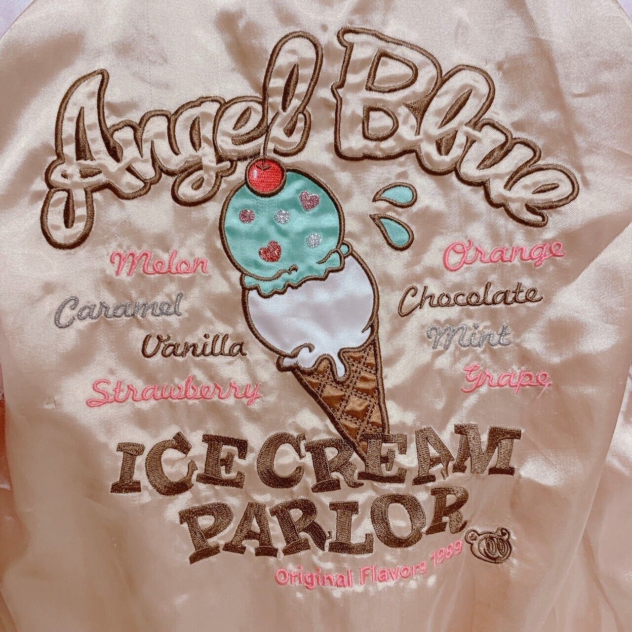 Angel Blue Souvenir Jacket Gold 120 Size Pink Reversible Ice Cream Ribbon Kawaii