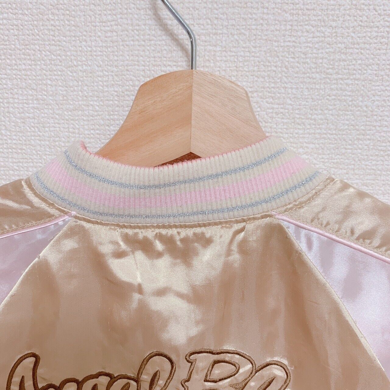 Angel Blue Souvenir Jacket Gold 120 Size Pink Reversible Ice Cream Ribbon Kawaii