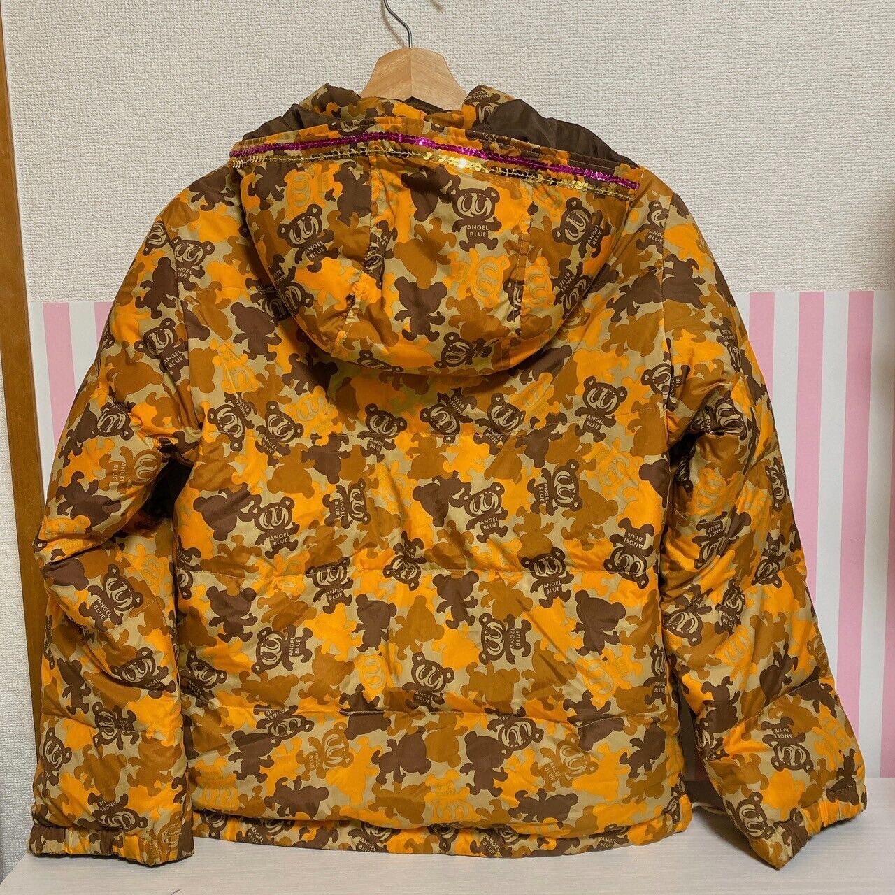 Angel Blue Nakamura Kun Jacket Jumper 160 Size Camouflage Orange Reversible Rare