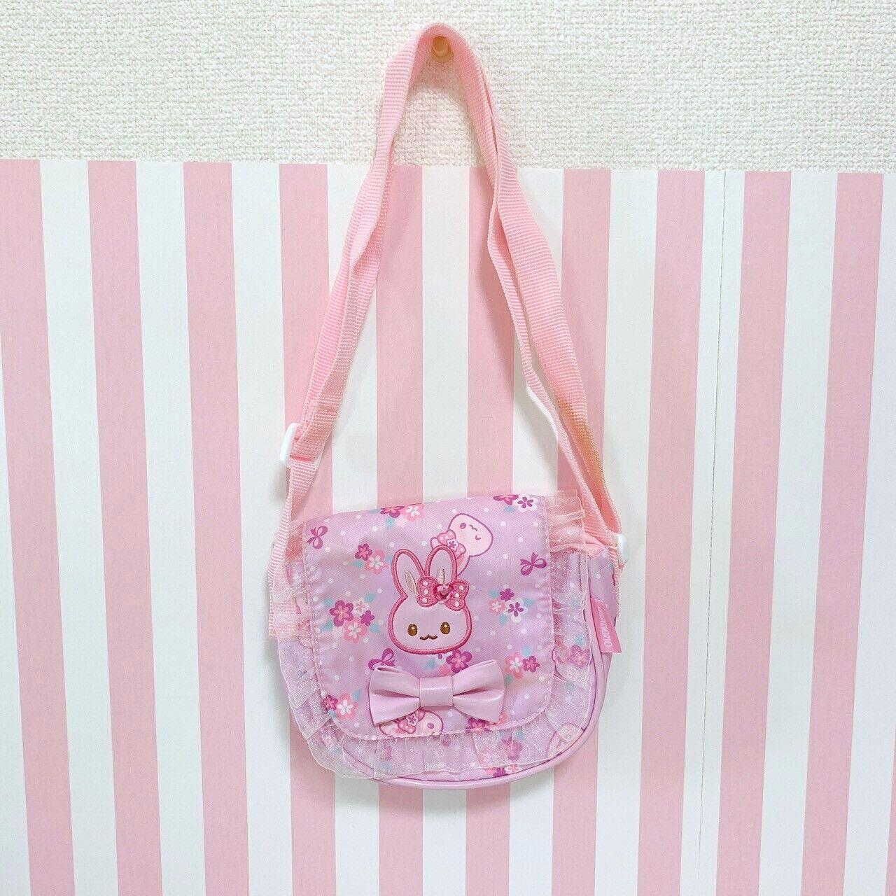 Mother Garden Shoulder Bag Pochette Usamomo Rabbit Ribbon Pink Frill Flower Rare