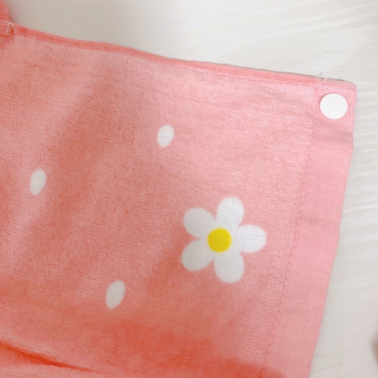 Mother Garden Hooded Towel Pink Strawberry Ribbon Hood Flower Green White Kawaii