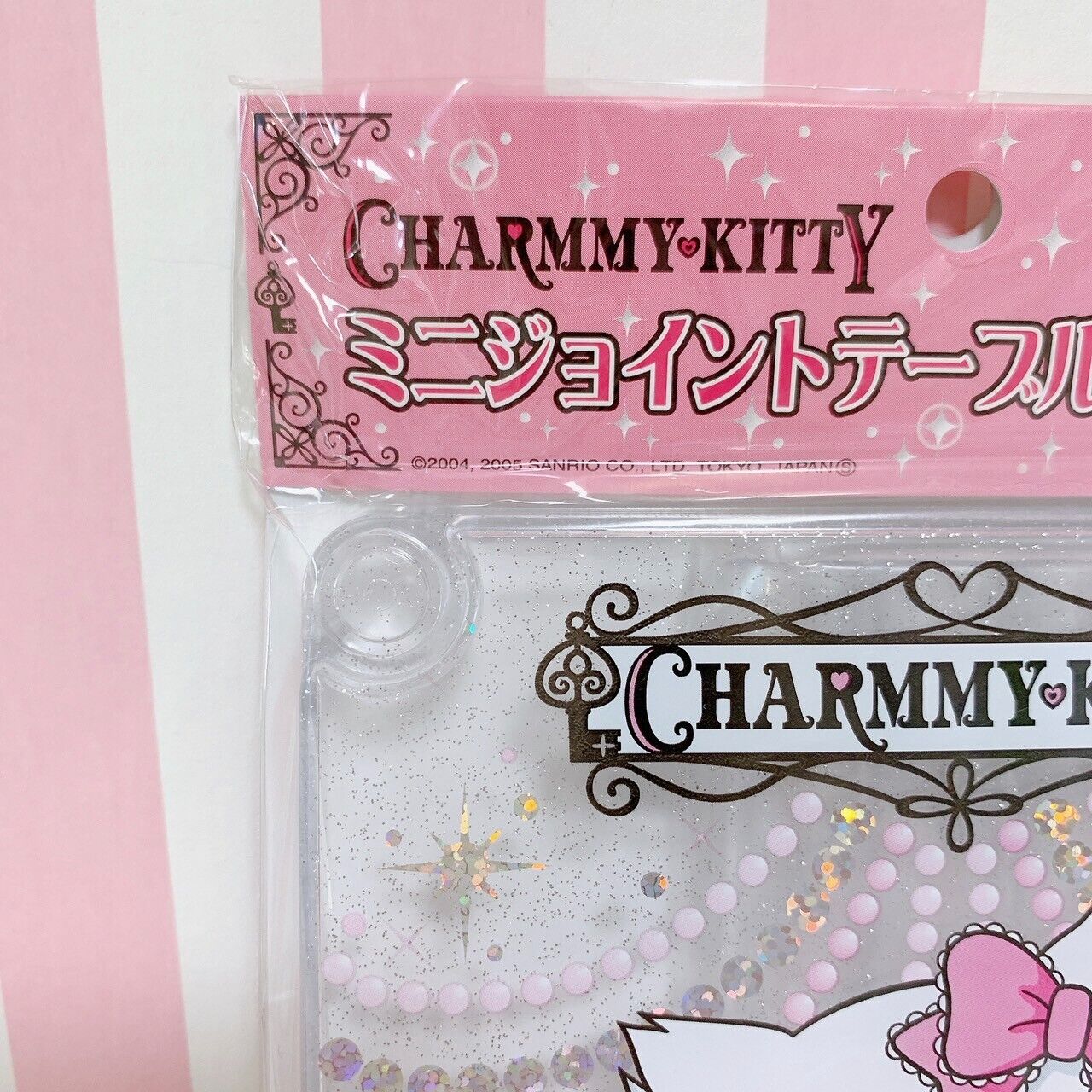 Sanrio Charmmy Charmy Kitty Mini Joint Table Glitter Cat Ribbon White Kawaii