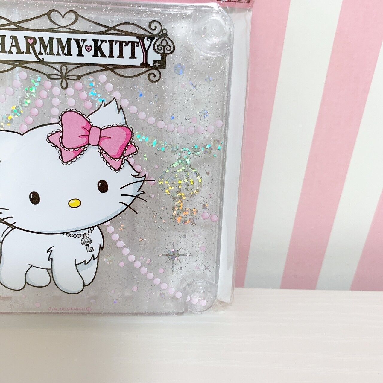 Sanrio Charmmy Charmy Kitty Mini Joint Table Glitter Cat Ribbon White Kawaii