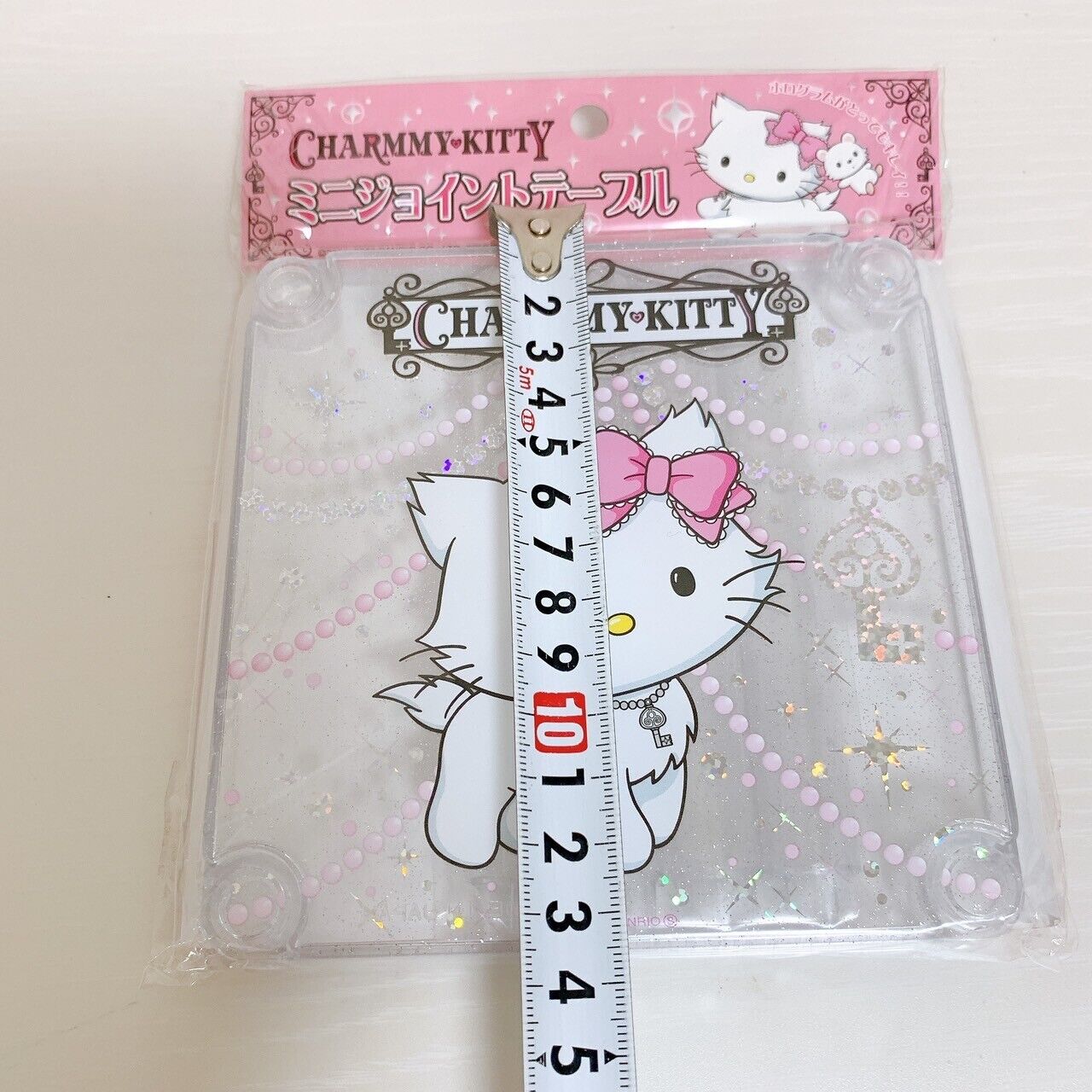 Sanrio Charmmy Charmy Kitty Mini Joint Table Glitter Cat Ribbon White Kawaii