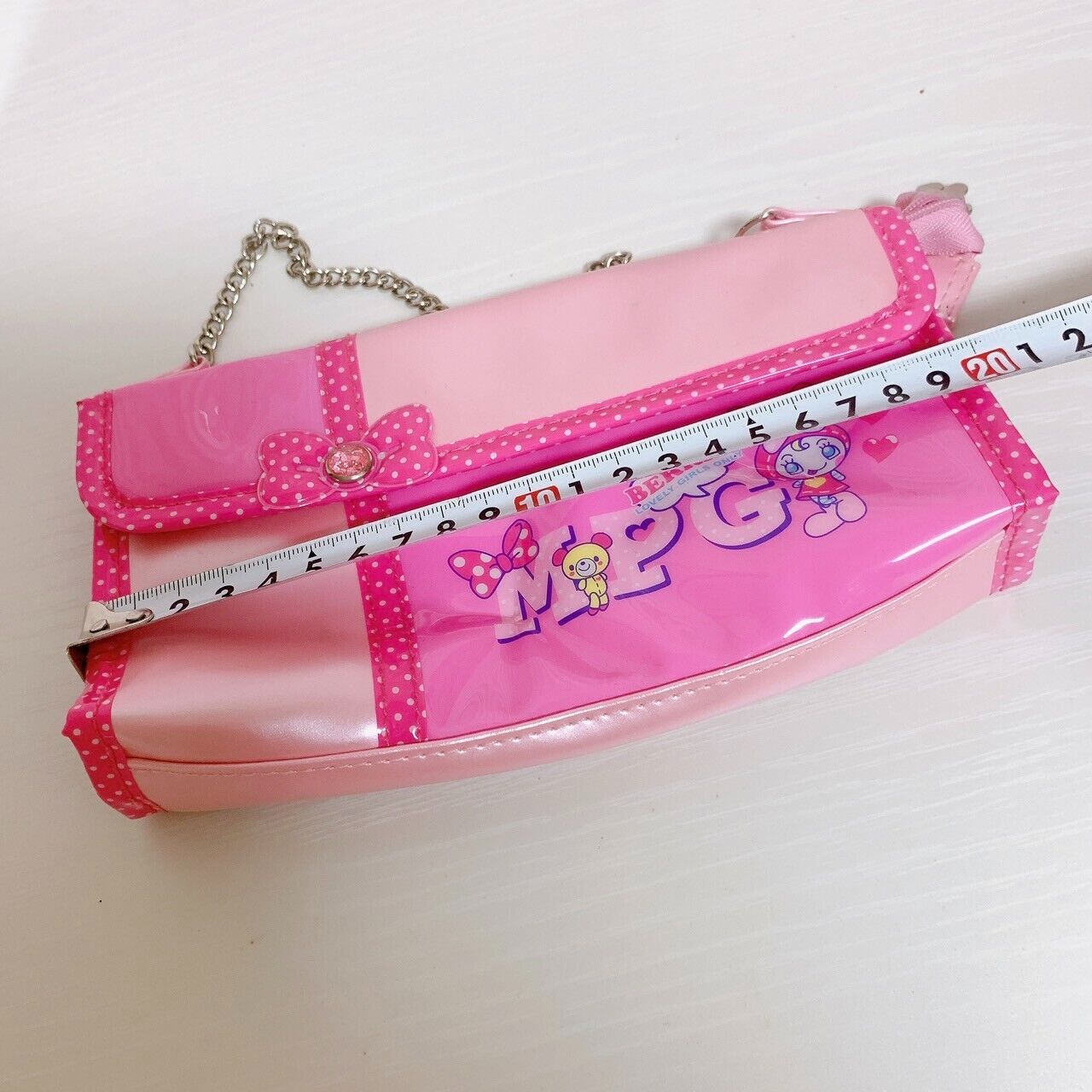 Mezzo Piano Pencil Case Stationery Pink Berrie Chan Rabbit Heart Ribbon Chain