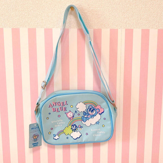 Angel Blue Shoulder Bag Light Blue Kindergarten Pochette Kids Fastener Kawaii