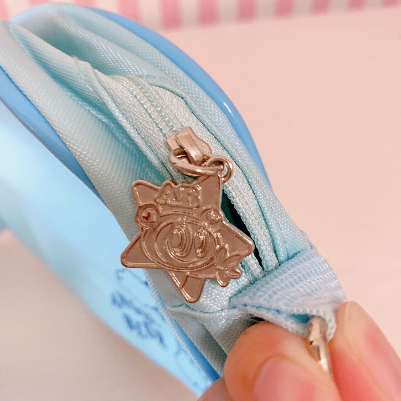 Angel Blue Shoulder Bag Light Blue Kindergarten Pochette Kids Fastener Kawaii