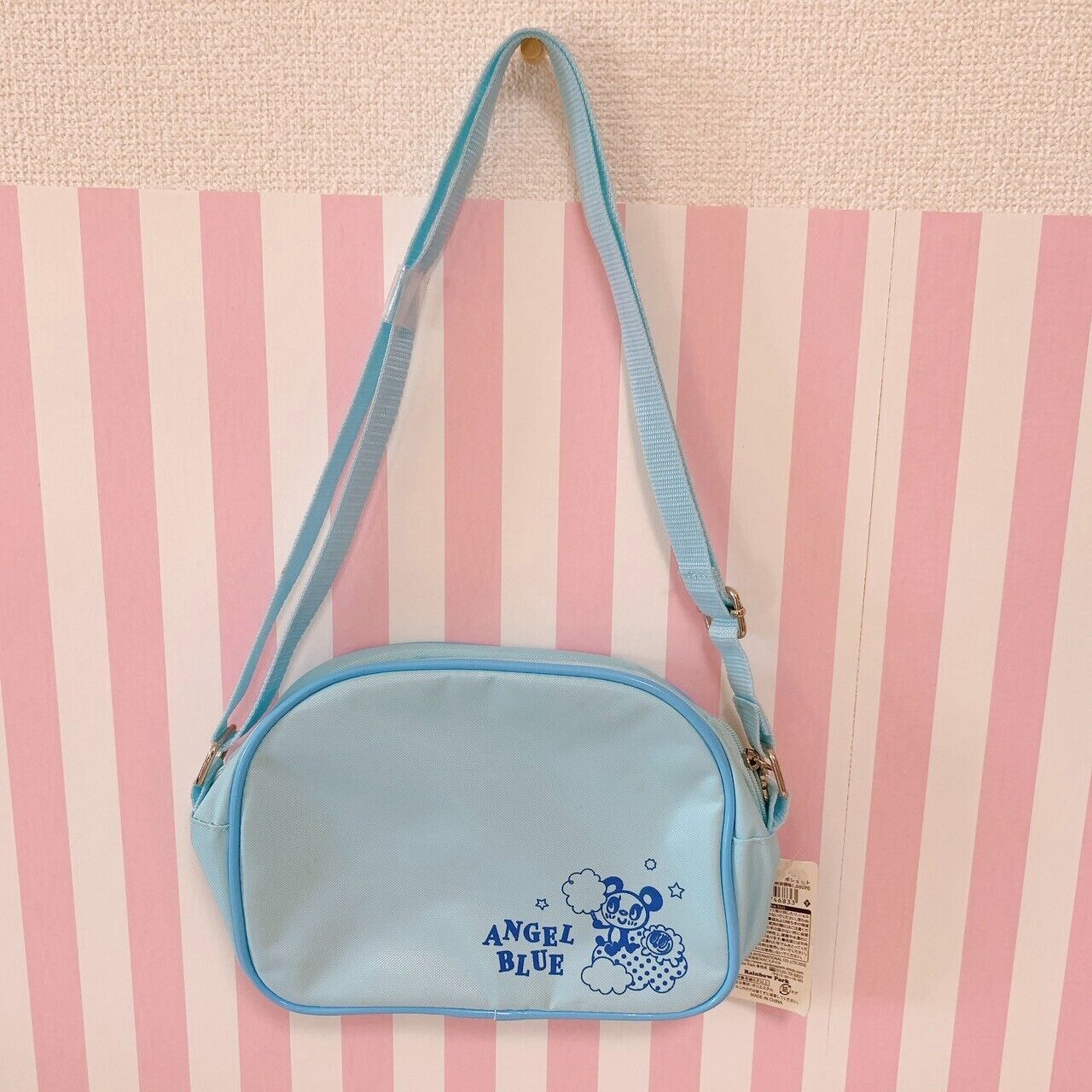 Angel Blue Shoulder Bag Light Blue Kindergarten Pochette Kids Fastener Kawaii