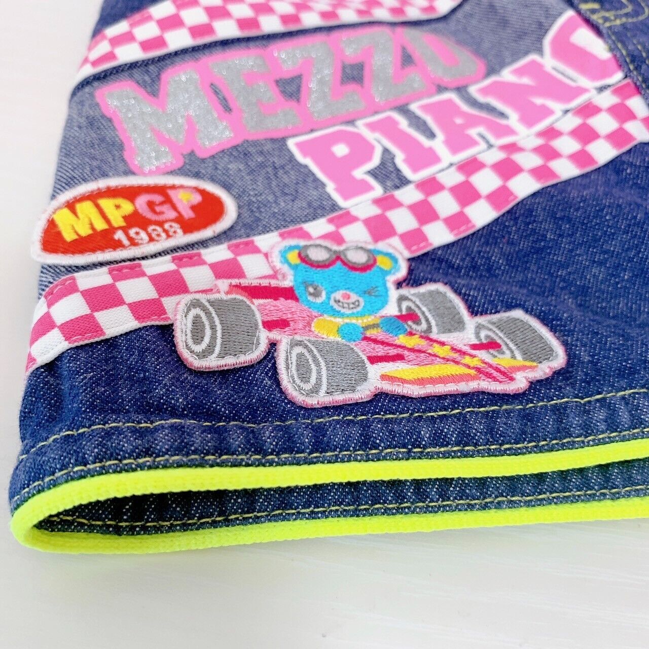 Mezzo Piano Denim Skirt Car 100 Size Colorful Mimi Popo MPGP 1988 Character Rare