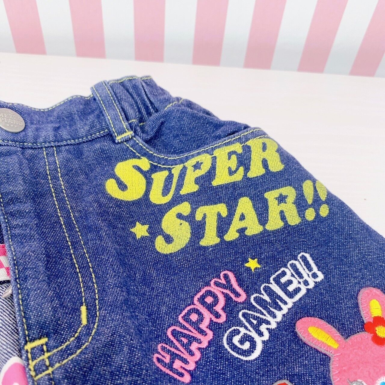 Mezzo Piano Denim Skirt Car 100 Size Colorful Mimi Popo MPGP 1988 Character Rare