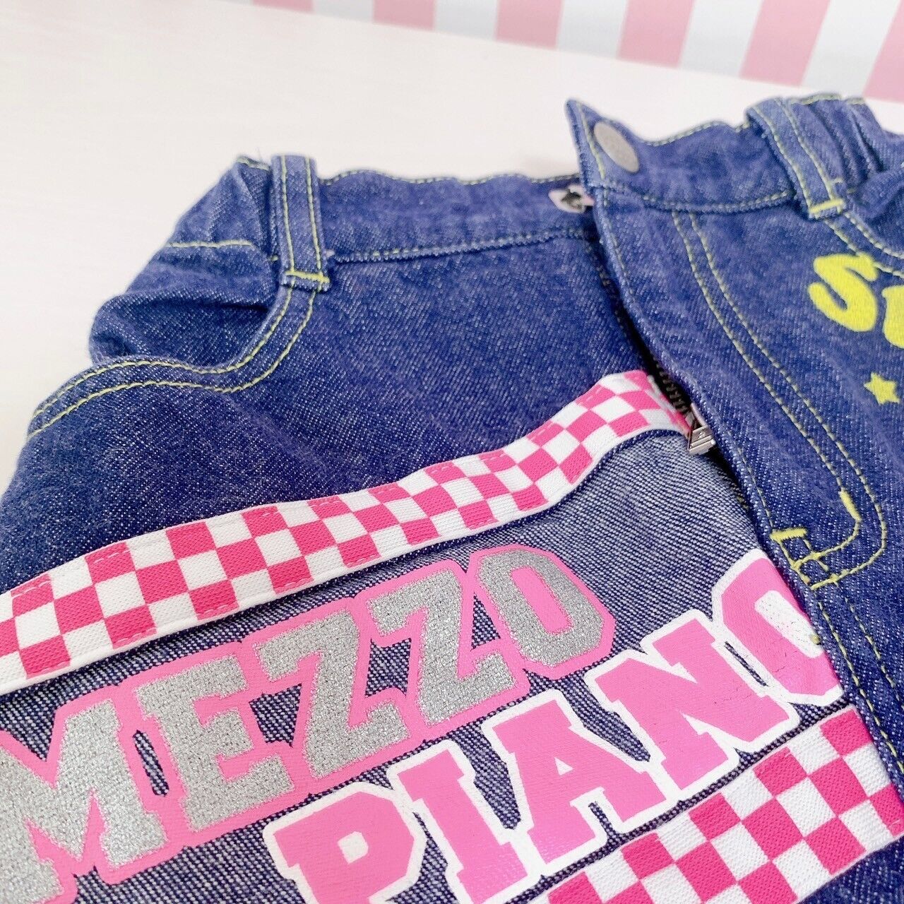 Mezzo Piano Denim Skirt Car 100 Size Colorful Mimi Popo MPGP 1988 Character Rare