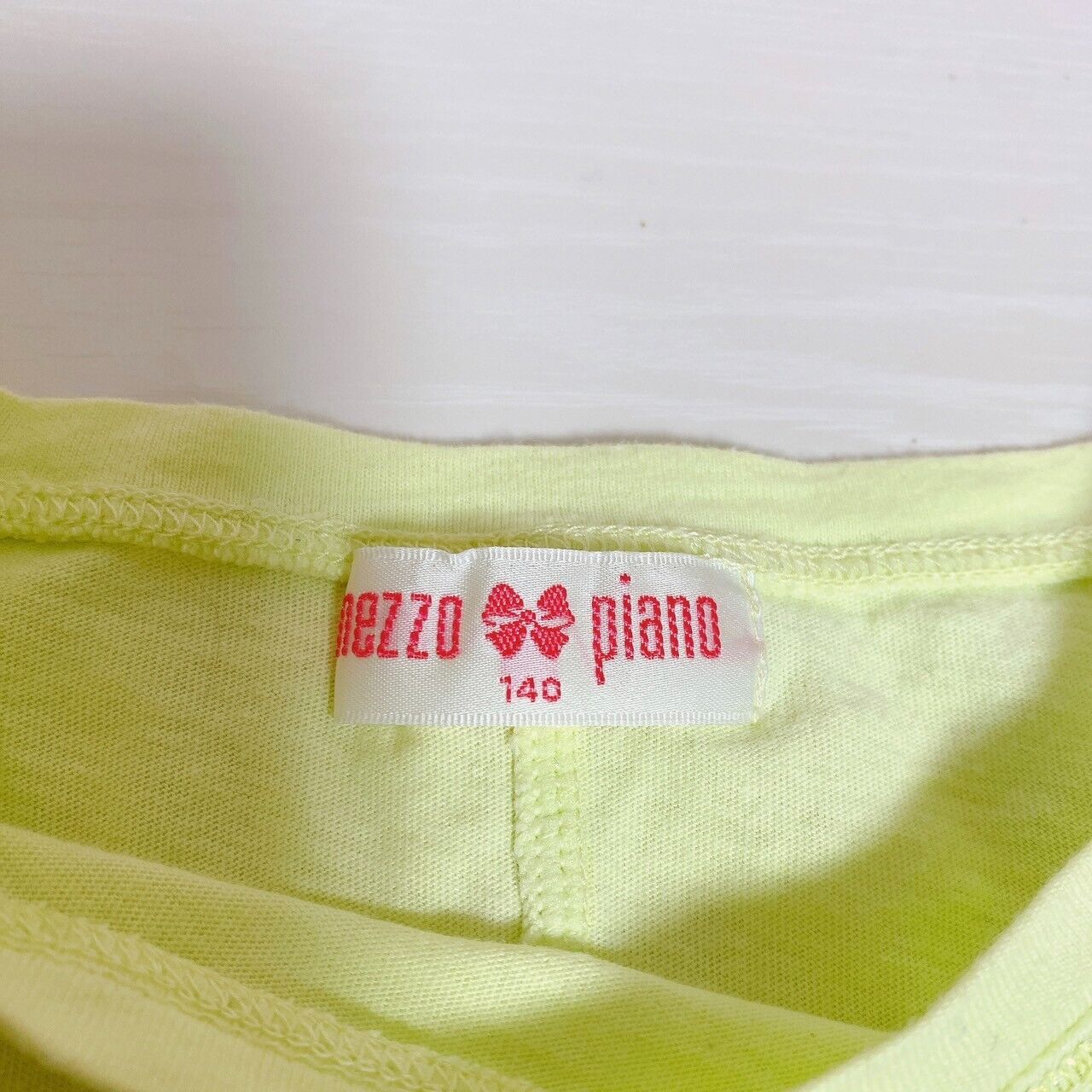 Mezzo Piano T-shirt Tops Pineapple Yellow 140 Size Frill Glitter Kawaii Clothing