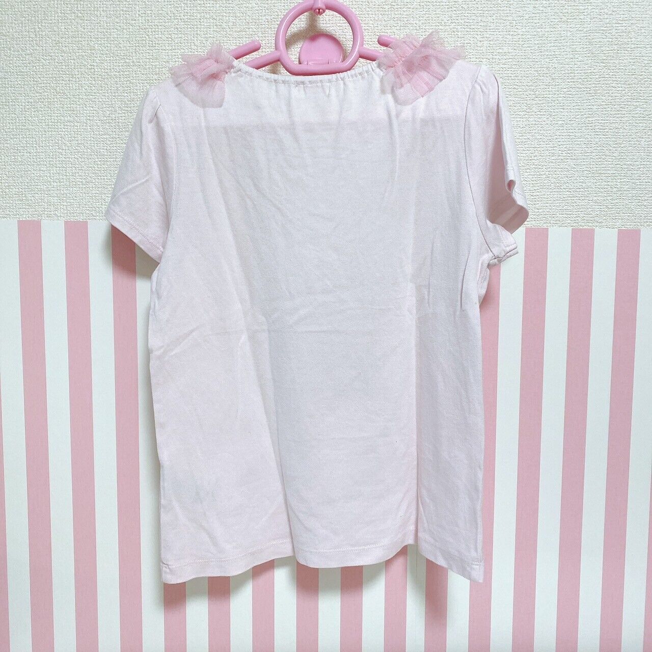 Mezzo Piano T-shirt Tops Pink 140 Size Collar Frill Glitter Clothing Kawaii Rare