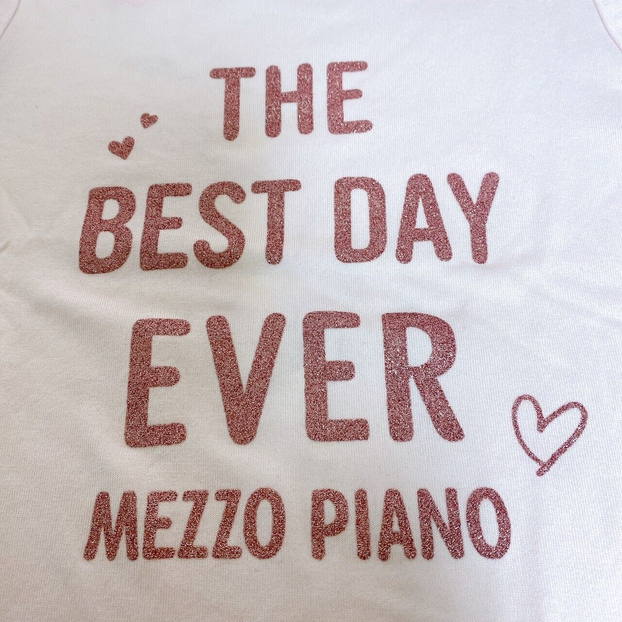 Mezzo Piano T-shirt Tops Pink 140 Size Collar Frill Glitter Clothing Kawaii Rare