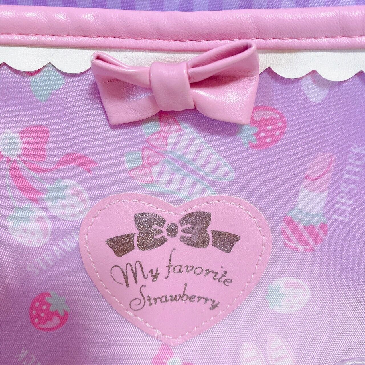 Mother Garden Rucksack Backpack School Bag Pink Purple Strawberry Ribbon Kawaii