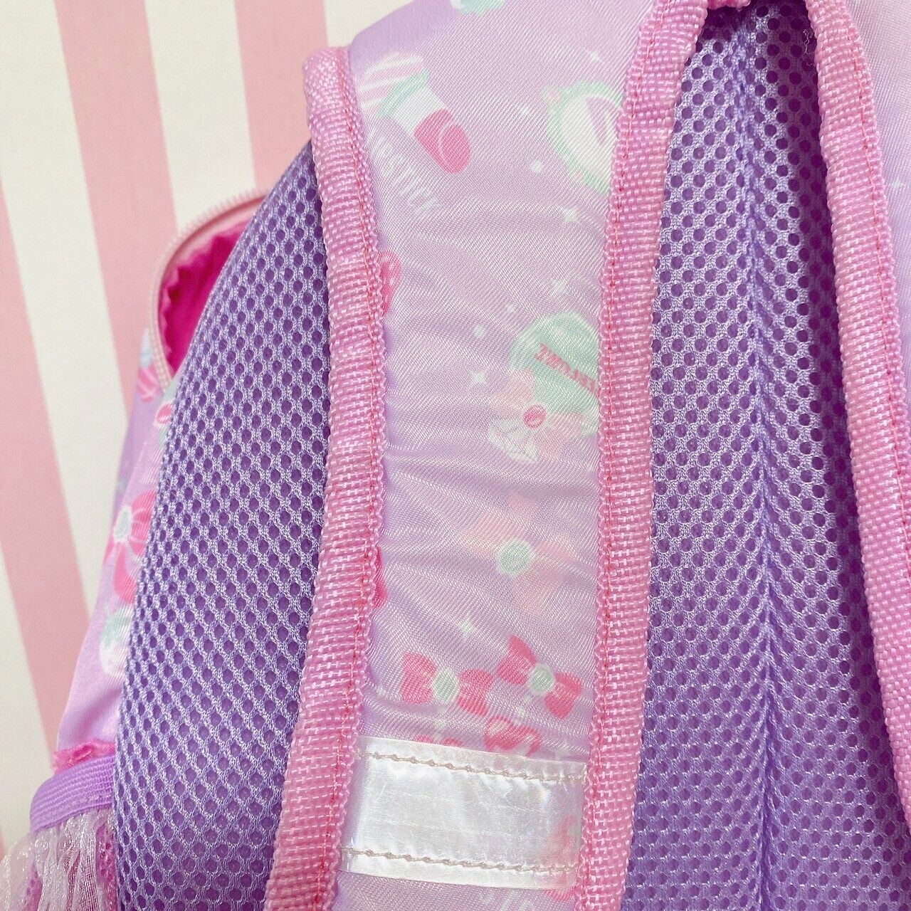 Mother Garden Rucksack Backpack School Bag Pink Purple Strawberry Ribbon Kawaii