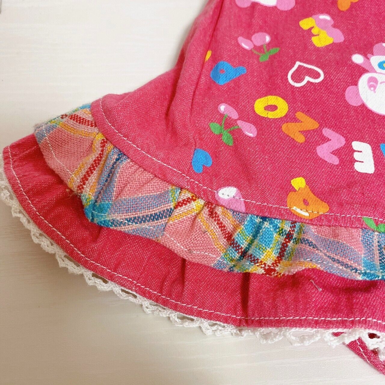 Mezzo Piano Skirt 130 Size Pink Frill Panda Heart Colorful Kids Kawaii Cute Rare