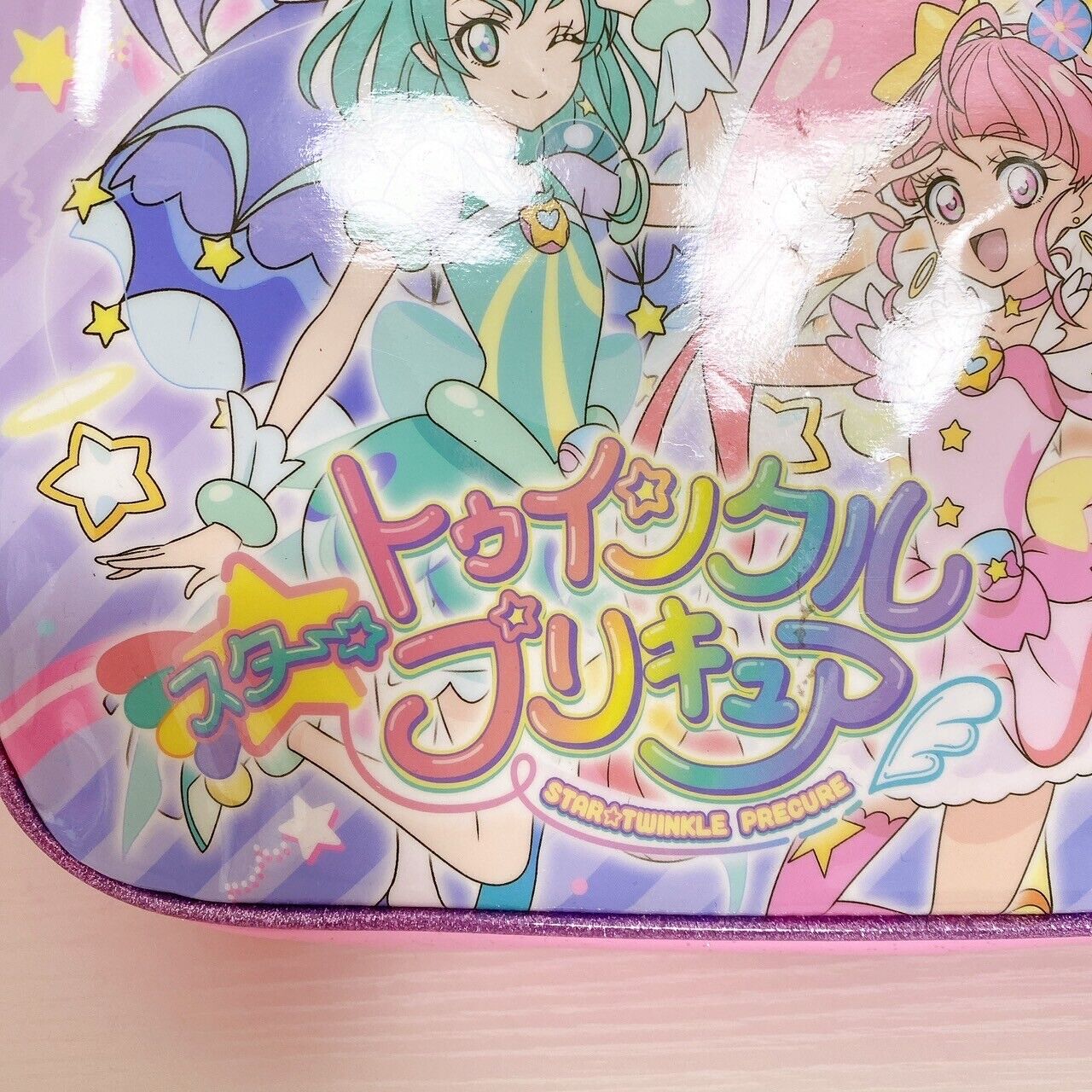 Star Twinkle Precure Tote Bag Vinyl Girls Pretty Cure Pink Purple Kawaii Anime