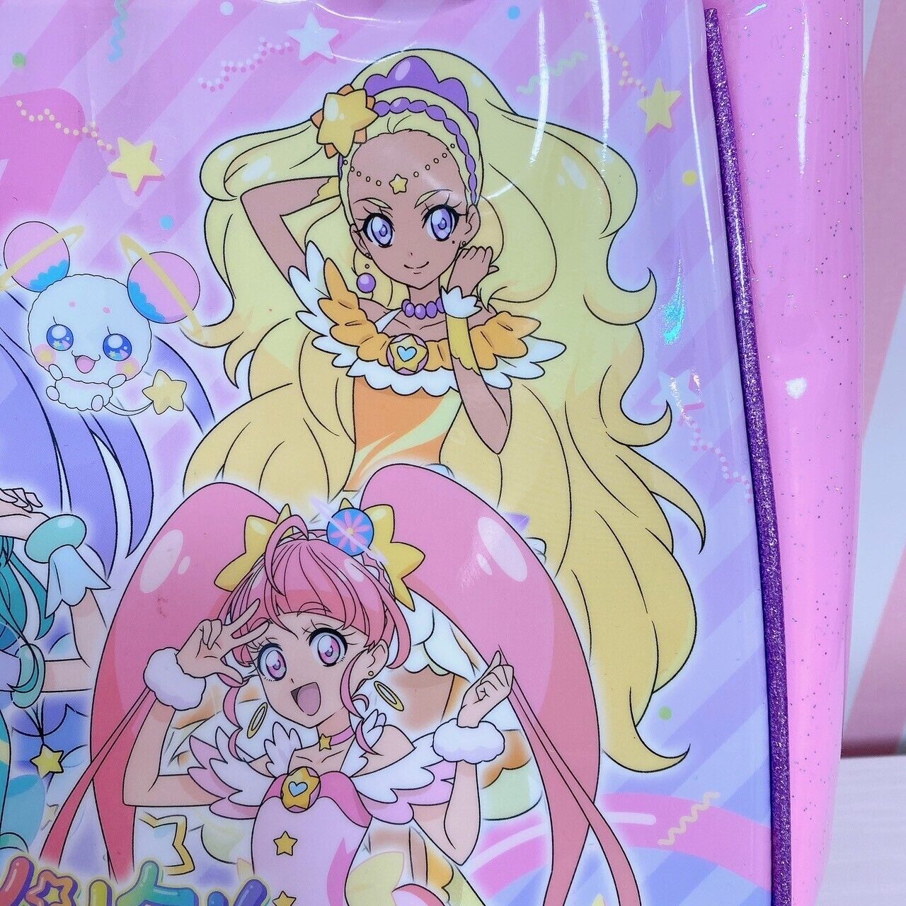 Star Twinkle Precure Tote Bag Vinyl Girls Pretty Cure Pink Purple Kawaii Anime