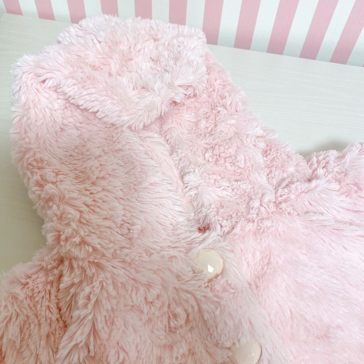 Mezzo Piano Jacket Fluffy Pink 130 Boa Hoodie Bottan Long Sleeve Kawaii Rare