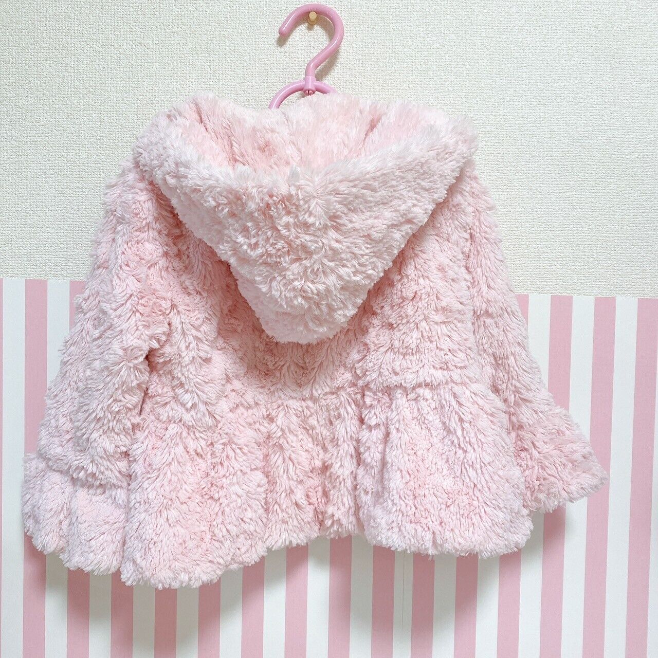 Mezzo Piano Jacket Fluffy Pink 130 Boa Hoodie Bottan Long Sleeve Kawaii Rare