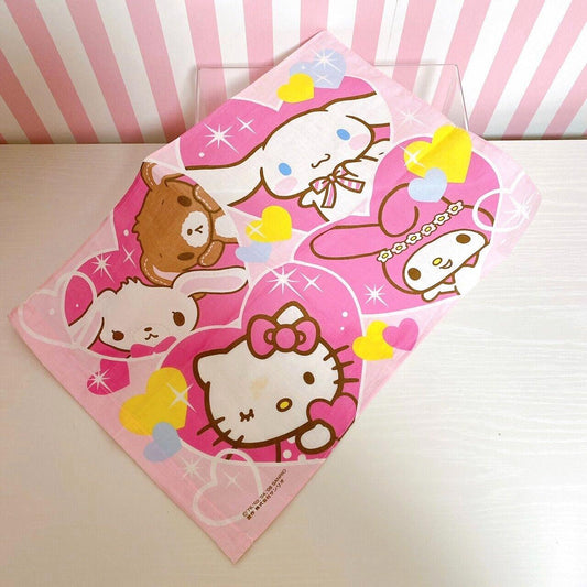 Sanrio Hello Kitty Cinnamoroll My Melody Sugar Bunnies Flag Pink Heart Character