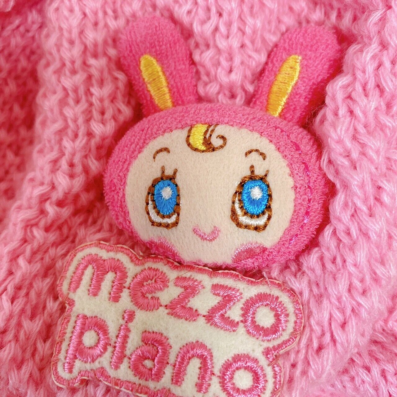 Mezzo Piano Winter Hat Pink Berrie Chan Kids Knit Fluffy Character Kawaii Rare