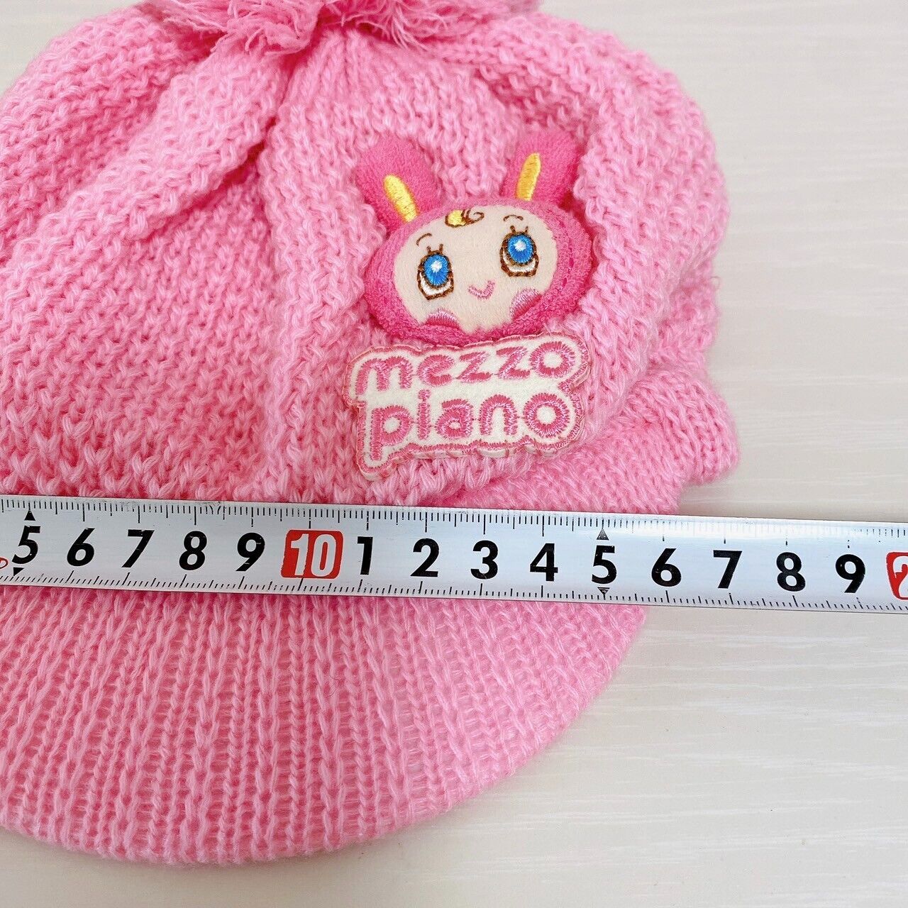 Mezzo Piano Winter Hat Pink Berrie Chan Kids Knit Fluffy Character Kawaii Rare