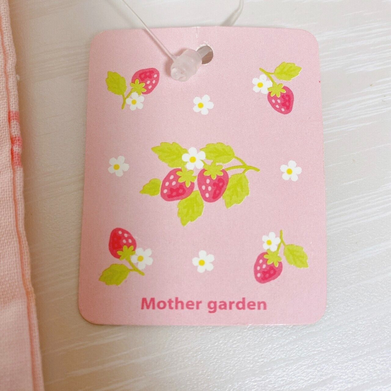 Mother Garden Purse Multi Cloth 2 Set Strawberry Ribbon Pink Dot Heart Kawaii